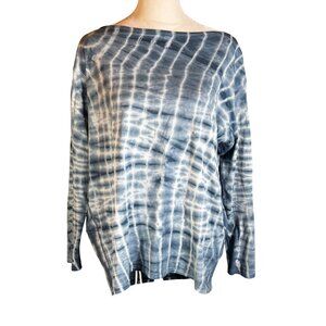 Lululemon Back In Action Long Sleeve Shirt Shibori Square Ocean Air True Navy L